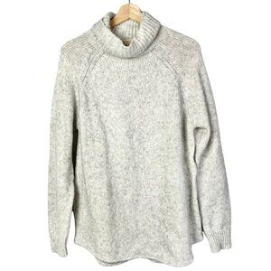 MICHAEL Michael Kors Gray Cowl Neck Alpaca Blend Scoop Hem Knit Sweater L